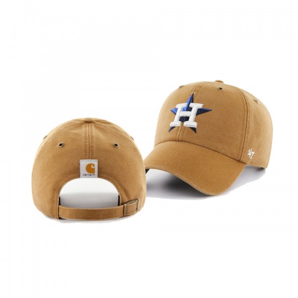 Men's Houston Astros Carhartt X 47 Brand Khaki Clean Up Hat