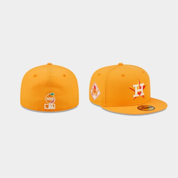 Houston Astros Men's State Fruit Orange 59FIFTY Fitted Hat