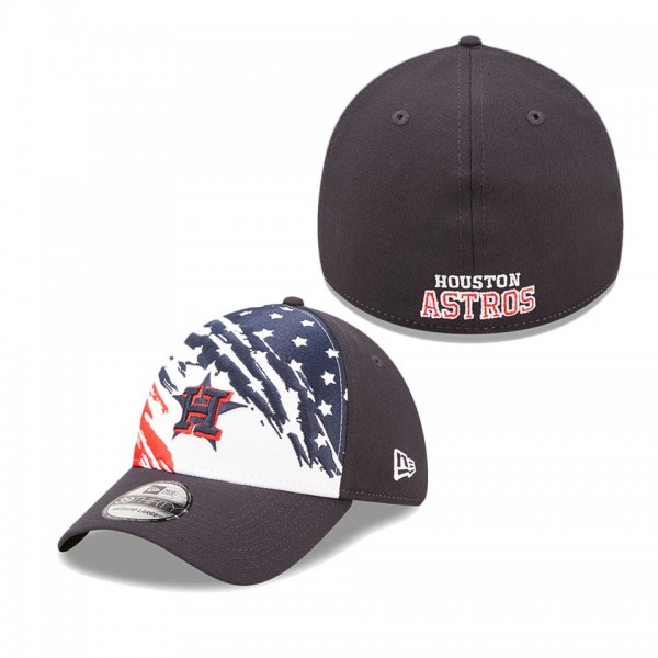 Houston Astros Navy 2022 4th Of July Stars Stripes 39THIRTY Flex Hat