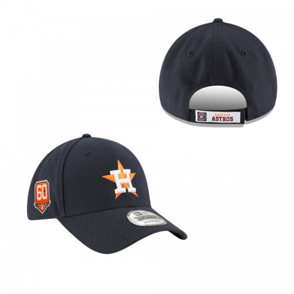 Houston Astros Navy 60th Anniversary The League 9FORTY Adjustable Hat