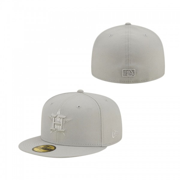 Houston Astros New Era Icon Color Pack 59FIFTY Fitted Hat Gray