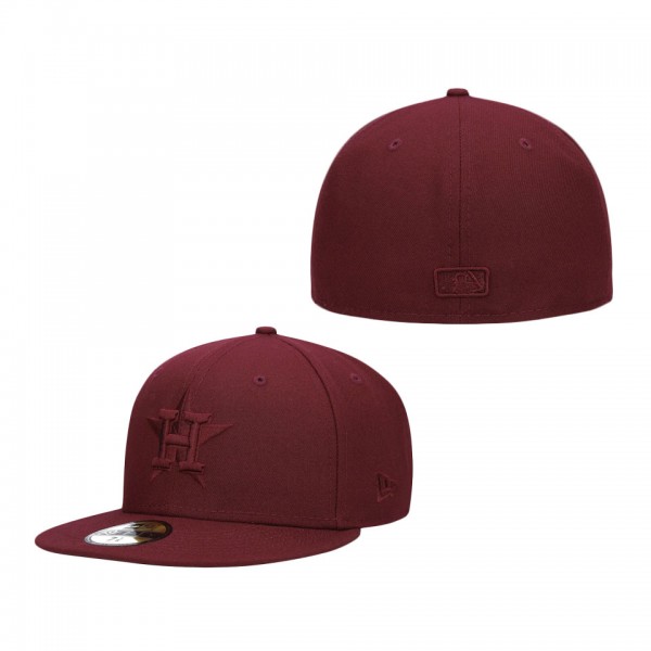 Houston Astros New Era Oxblood Tonal 59FIFTY Fitted Hat Maroon