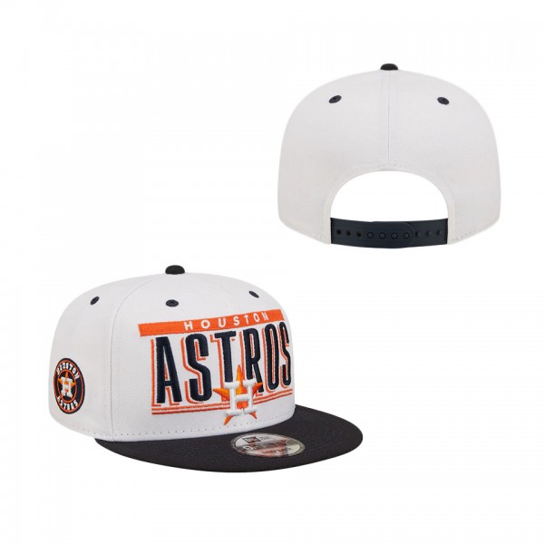 Houston Astros New Era Retro Title 9FIFTY Snapback Hat White Navy