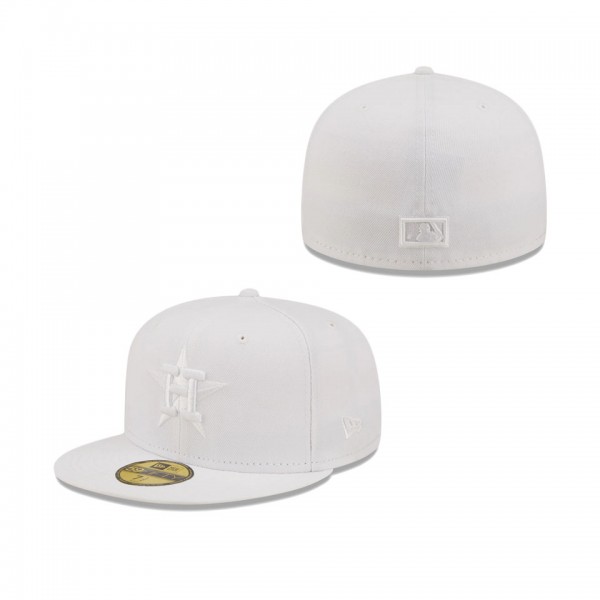 Men's Houston Astros White On White 59FIFTY Fitted Hat