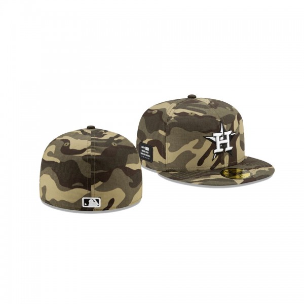 Men's Houston Astros 2021 Armed Forces Day Camo On-Field 59FIFTY Fitted Hat