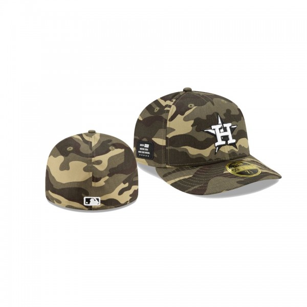 Men's Houston Astros 2021 Armed Forces Day Camo On-Field Low Profile 59FIFTY Fitted Hat