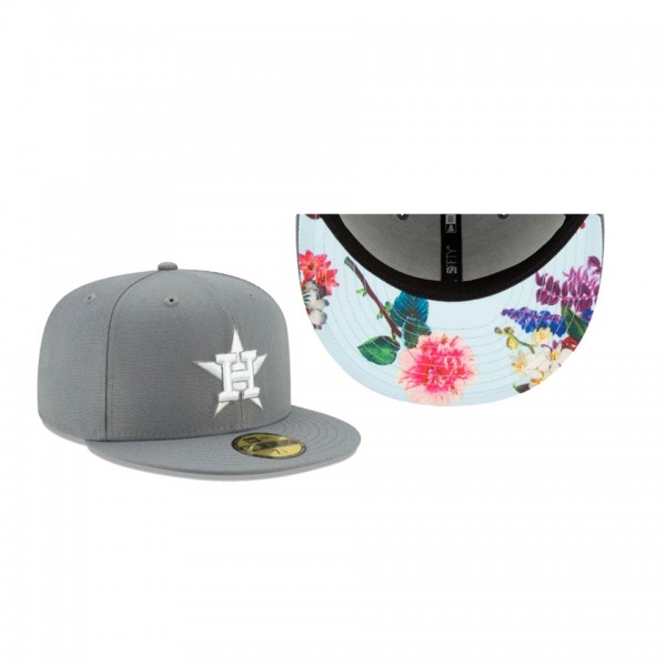 Men's Houston Astros Floral Undervisor Gray 59FIFTY Fitted Hat