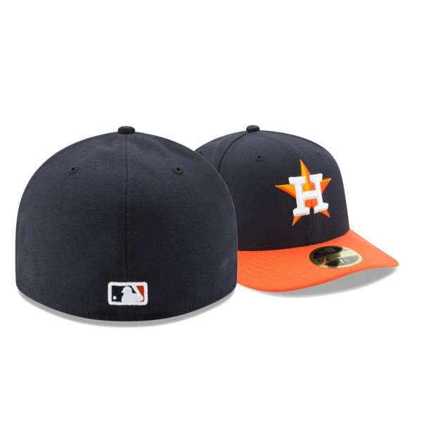 Men's Astros 2019 Postseason Navy Orange Road Low Profile 59FIFTY Fitted Side Patch Hat