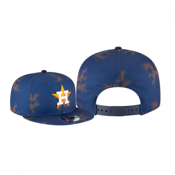 Men's Houston Astros Team Fleck Navy 9FIFTY Snapback Hat