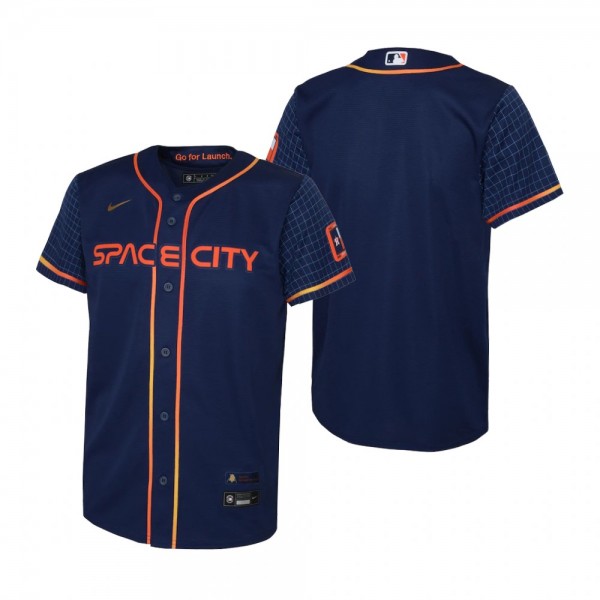 Youth Houston Astros Nike Navy 2022 City Connect Replica Jersey