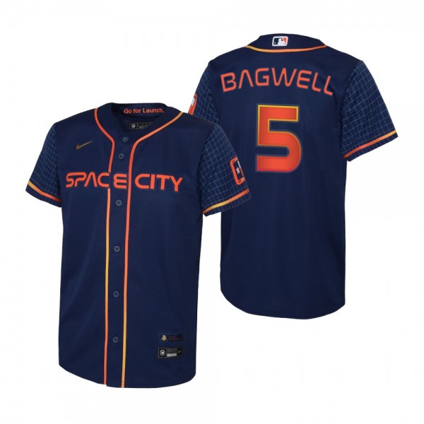 Youth Houston Astros Jeff Bagwell Nike Navy 2022 City Connect Replica Jersey