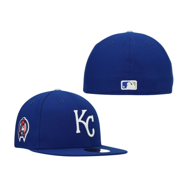 Kansas City Royals 9/11 Memorial Side Patch Fitted Hat Royal