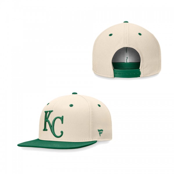 Men's Kansas City Royals Natural Kelly Green St. Patrick's Day Two Tone Snapback Hat
