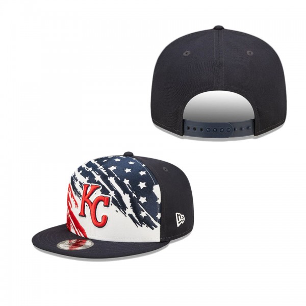 Kansas City Royals Navy 2022 4th Of July Stars Stripes 9FIFTY Snapback Adjustable Hat