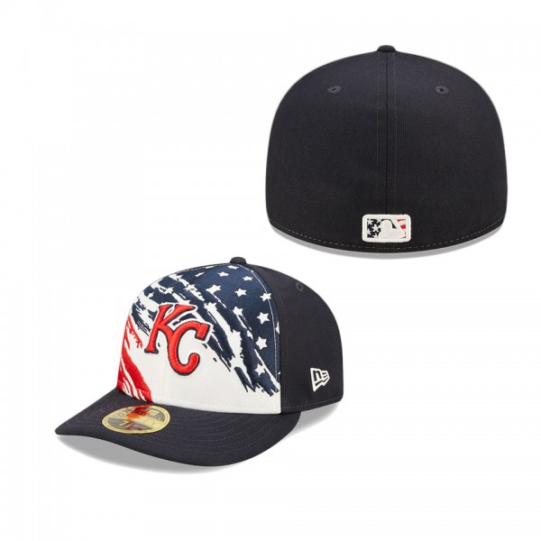 Kansas City Royals Navy 2022 4th Of July Stars Stripes Low Profile 59FIFTY Fitted Hat
