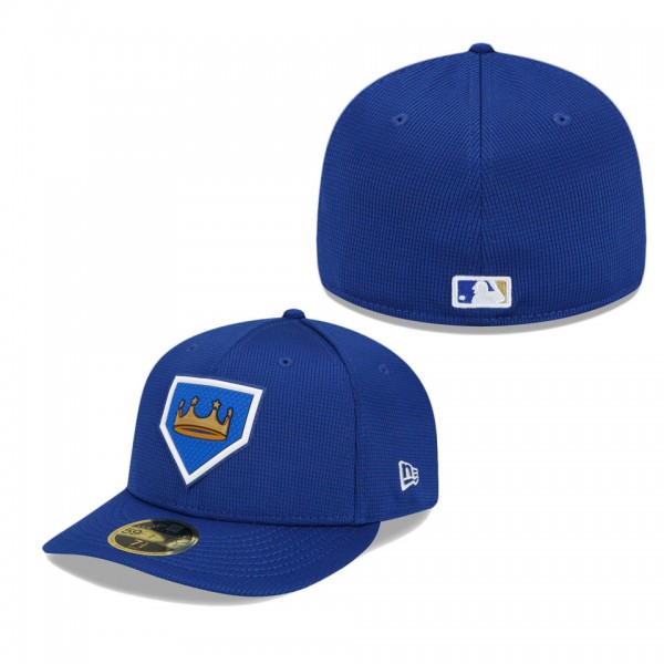 Kansas City Royals Royal 2022 Clubhouse Alternate Logo Low Profile 59FIFTY Fitted Hat