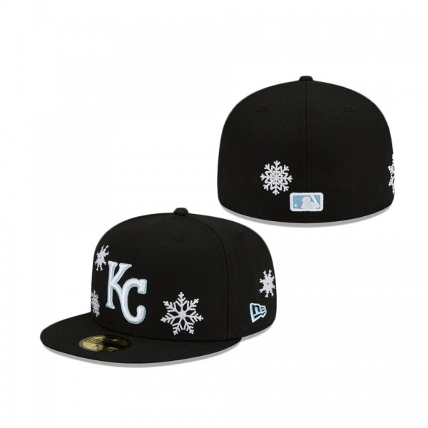 Kansas City Royals Snow Fitted Hat