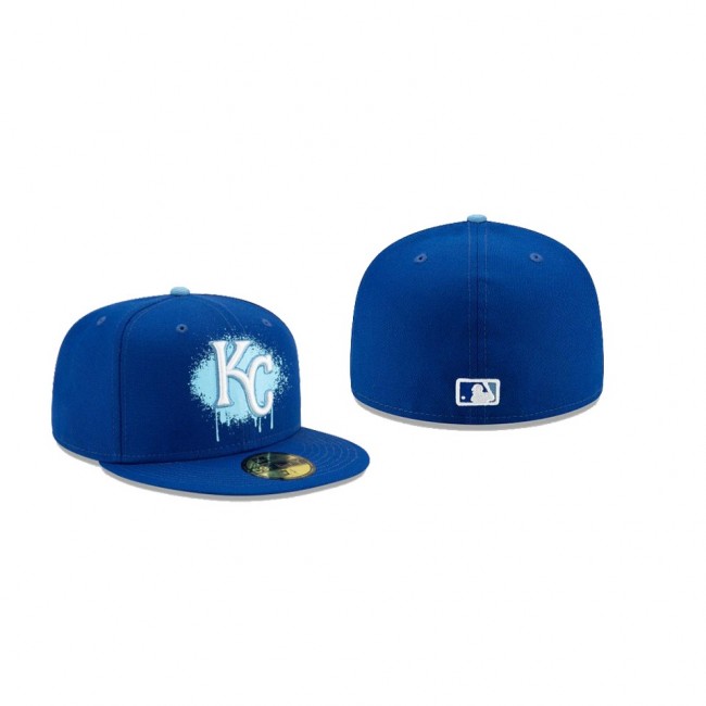 Men's Kansas City Royals Drip Front Blue 59FIFTY Fitted Hat