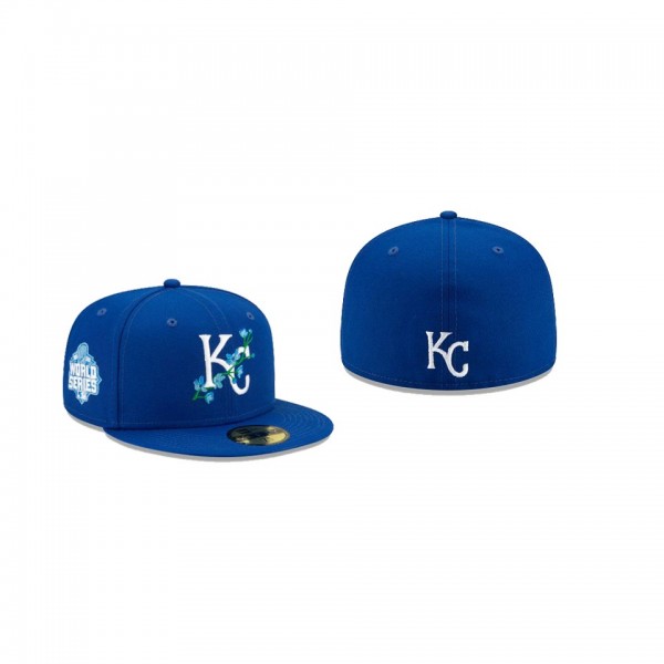 Men's Kansas City Royals Side Patch Bloom Blue 59FIFTY Fitted Hat