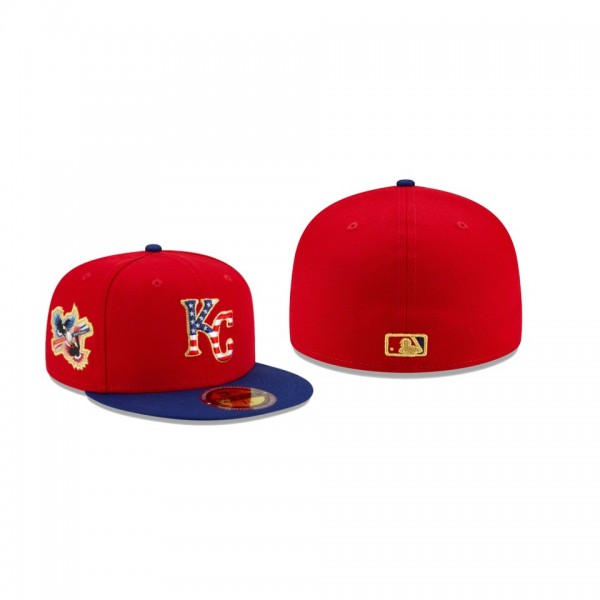 Men's Kansas City Royals Americana Patch Red 59FIFTY Fitted Hat