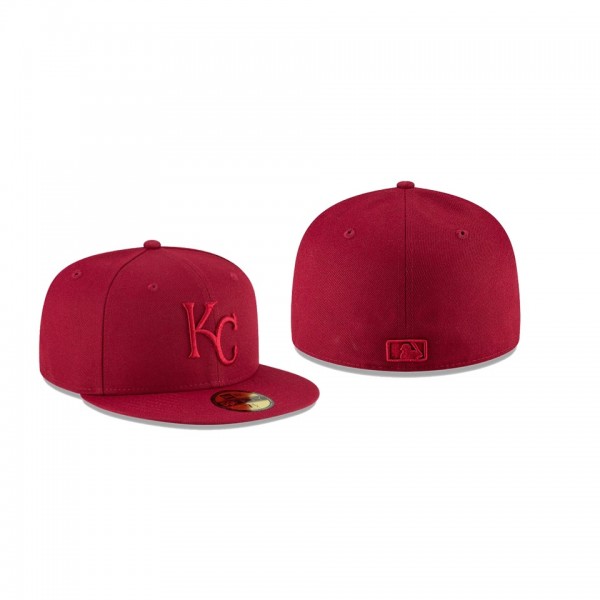 Men's Kansas City Royals Cardinal Tonal Red 59FIFTY Fitted Hat