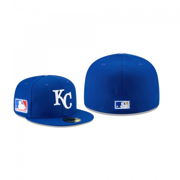 Men's Kansas City Royals 100th Anniversary Patch Royal 59FIFTY Fitted Hat
