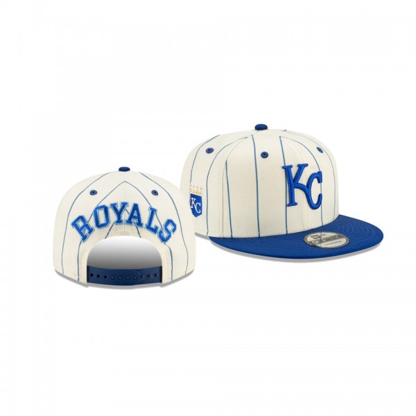 Men's Kansas City Royals Pinstripe White 9FIFTY Snapback Hat