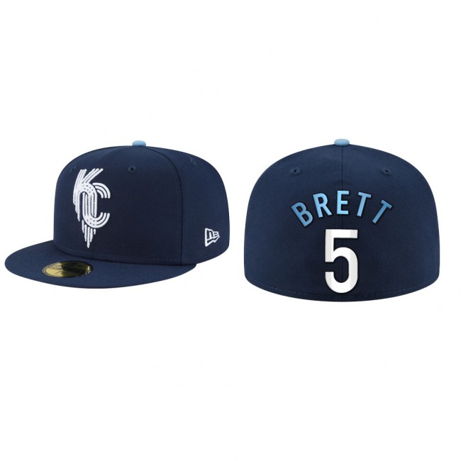Men's George Brett Royals Navy 2022 City Connect Fitted Hat