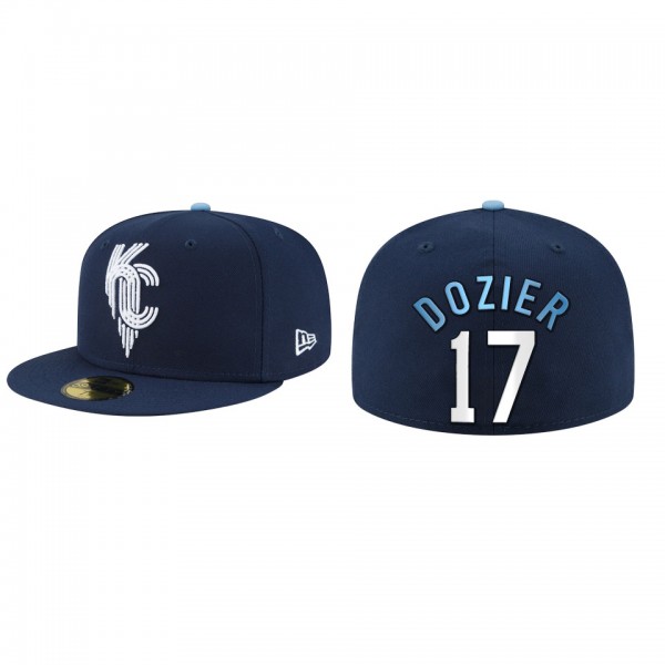Men's Hunter Dozier Royals Navy 2022 City Connect Fitted Hat