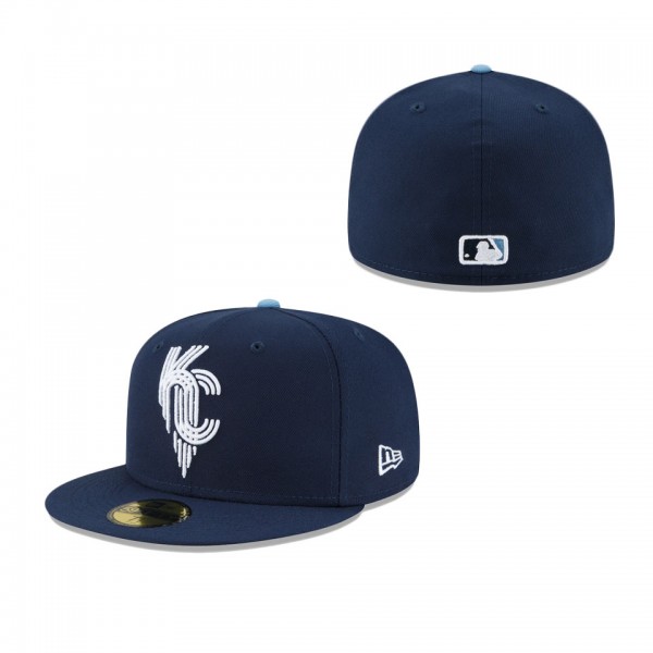 Men's Kansas City Royals Navy 2022 City Connect 59FIFTY Fitted Hat