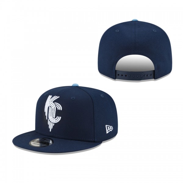 Men's Kansas City Royals Navy 2022 City Connect 9FIFTY Snapback Adjustable Hat