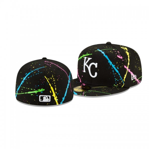 Kansas City Royals Streakpop Black 59FIFTY Fitted Hat
