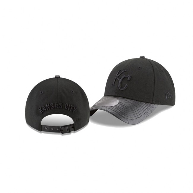 Men's Kansas City Royals Blackout Collection Black 9TWENTY Adjustable Hat