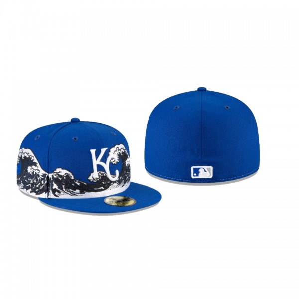Men's Kansas City Royals New Era 100th Anniversary Blue Wave 59FIFTY Fitted Hat