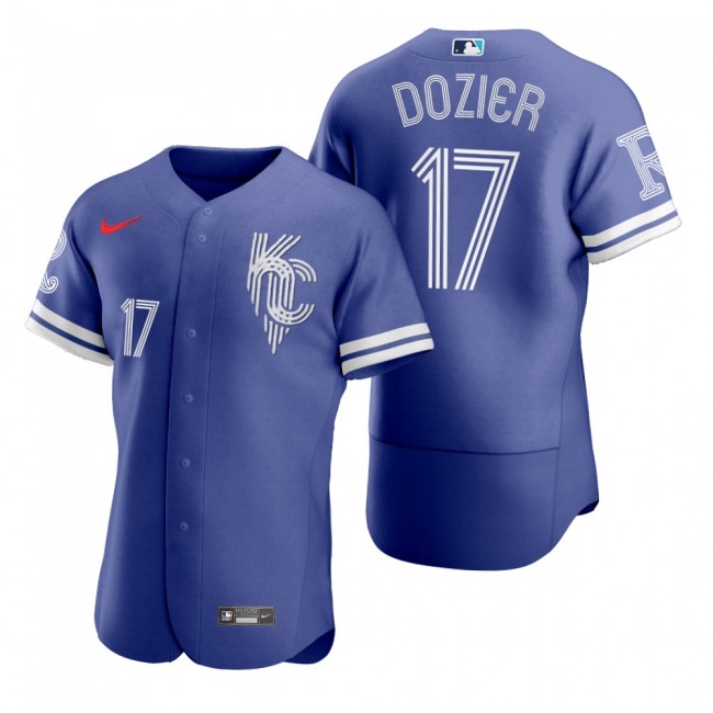 Men's Kansas City Royals Hunter Dozier Royal 2022 City Connect Authentic Jersey