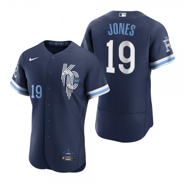 Men's Kansas City Royals JaCoby Jones Navy 2022 City Connect Authentic Jersey