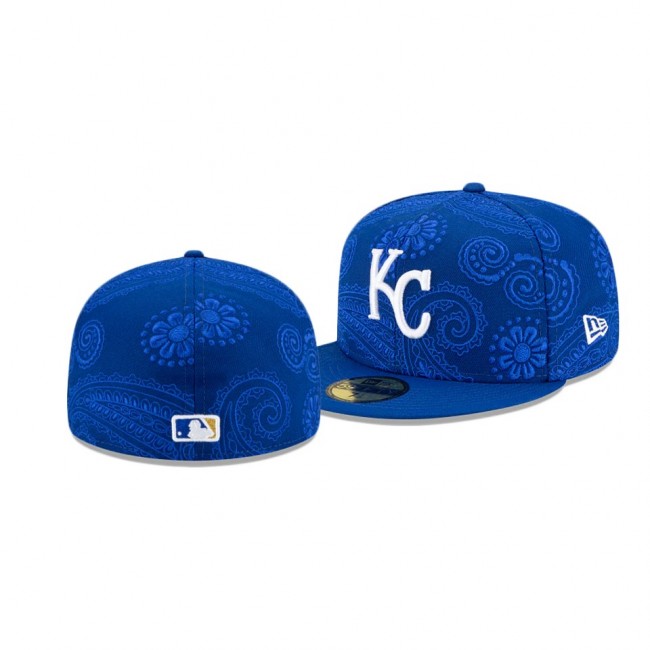 Kansas City Royals Swirl Royal 59FIFTY Fitted Hat