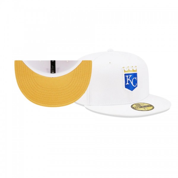 Kansas City Royals Undervisor White 40th Anniversary Patch 59FIFTY Hat