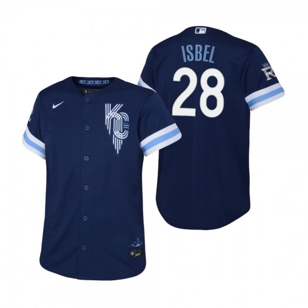 Youth Kansas City Royals Kyle Isbel Nike Navy 2022 City Connect Replica Jersey