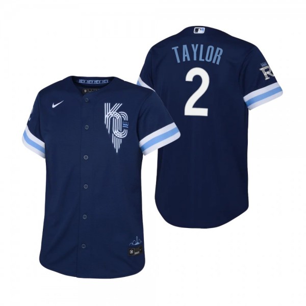 Youth Kansas City Royals Michael A. Taylor Nike Navy 2022 City Connect Replica Jersey