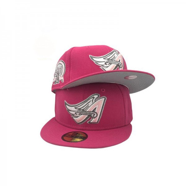 New Era Anaheim Angels Beetroot Summer Pack 50Th Anniversary 59FIFTY Fitted Hat