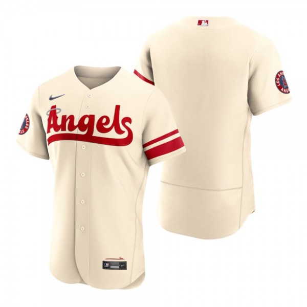Men's Los Angeles Angels Cream 2022 City Connect Authentic Team Jersey