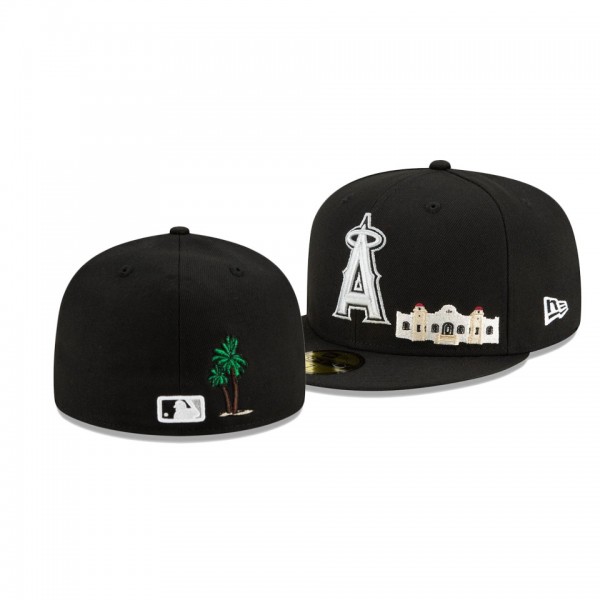 Los Angeles Angels City Sky Black Blue Undervisor 59FIFTY Hat