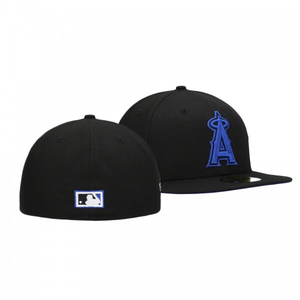 Men's Angels Royal Under Visor Black 2002 World Series Patch 59FIFTY Hat