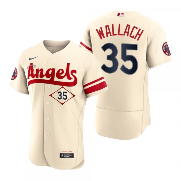 Men's Los Angeles Angels Chad Wallach Cream 2022 City Connect Authentic Jersey