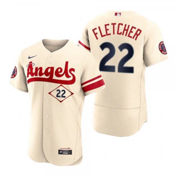 Men's Los Angeles Angels David Fletcher Cream 2022 City Connect Authentic Jersey