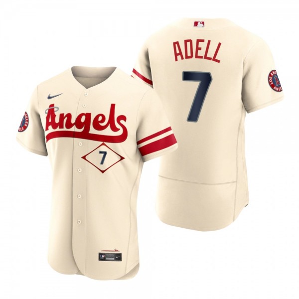 Men's Los Angeles Angels Jo Adell Cream 2022 City Connect Authentic Jersey