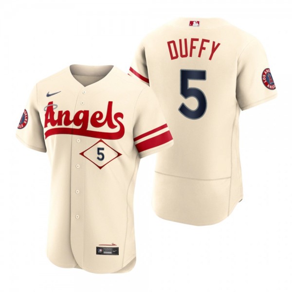 Men's Los Angeles Angels Matt Duffy Cream 2022 City Connect Authentic Jersey
