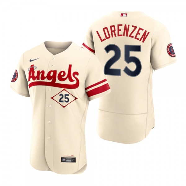 Men's Los Angeles Angels Michael Lorenzen Cream 2022 City Connect Authentic Jersey