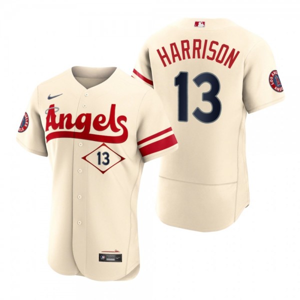 Men's Los Angeles Angels Monte Harrison Cream 2022 City Connect Authentic Jersey